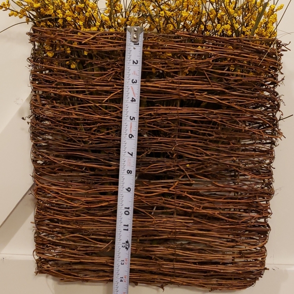 Farmhouse Wicker Floral Hanging Basket - Picture 7 of 7